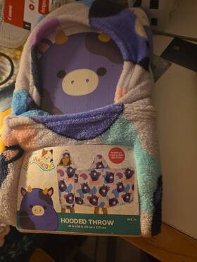 Squishmallows 073558877165 Kidsft Patty Hooded Blanket Pink