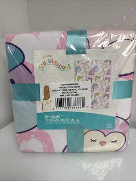 180364 Squishmallows 073558880622 Snuggle Throw Blanket 50 Inch X70 Super Soft #180364 New Sealed