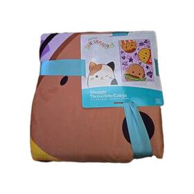 Squishmallows 073558880639 Snuggle Throw Reversible Blanket Super Soft 50 Inch X70 Just Lunchin