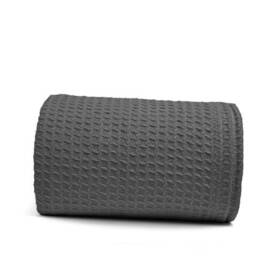 Srinivasa Textiles 850059124680 100% Cotton Throw Blanket 68 Inch X92 Waffle Throws For Home Twin Charcoal Grey