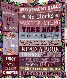 Sruemiul 313106356354 Retirement Blanket Gift For Women Men Mom Nurse Coworker Pink