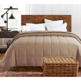 P2020-0336-k-t St. James Home Bed Blanket King Size Reversible Polyester Soft Machine Washable Tan