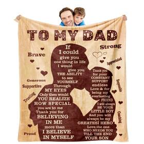 Zj-dadtm01-50 Standhustle Dad Blanket For From Son To My 50 X 60 Soft Throw Christmas Bi