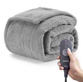 11527 Star Elite Inc. Brand New Sunbeam Ultimate Heated Throw - Grey Lofttec 50 Inch X60 Foot Pocket