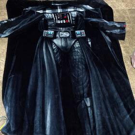 Nw162r98 Star Wars Darth Vader Throw Blanket Black/gray Polyester Graphic Print 50x60