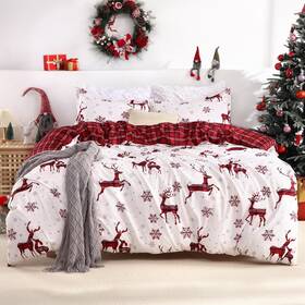 0ywzecs8 Starbedia Sblyduvet-redplaidq Christmas Duvet Cover Queen Soft Brushed Microfiber Comforter Red
