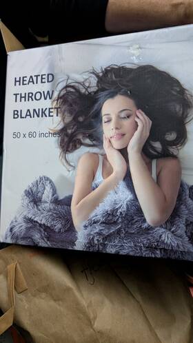 Sted 705353605543 New Electric Throw Blanket 10 Heat Settings Faux Fur And Sherpa Dark Gray