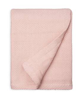 Sticky Toffee 840525027973 Cotton Throw Blanket For Couch 60x50 60 In X 50 Herringbone Blush Pink
