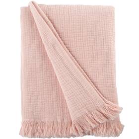 Sticky Toffee 840525028895 Muslin Throw Blanket 50x60 In Inch Blush Pink Lightweight 100% Cotton Wi