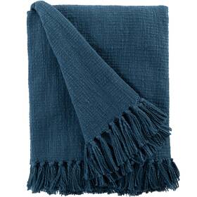 Sticky Toffee 840525028901 Cotton Throw Blanket For Couch 60x50 In Blue Navy Boho Woven With Fri