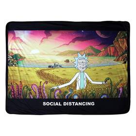 Rm-bl-30725 Stunned Mind Rick And Morty Social Distancing 45 X 60 Inch Fleece Throw Blanket