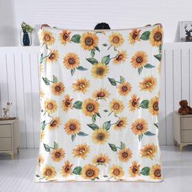 Sturdy One 705353719813 Sdy Sunflower Throw Blanket 50 Inch 60 Soft Flannel Floral