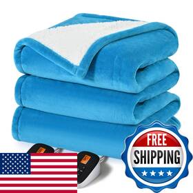 B0dcbpjnwp Sunable Heated Electric Blanket - Machine Washable Heating Time