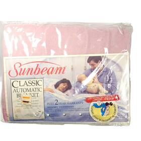 Sunbeam 032252560599 New Vintage Automatic Electric Heated Blanket Rose Sz-queen Dual Control