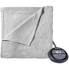 Sunbeam 053891159432 Microplush Blanket Electric Overblanket 1 Inch Gray Violet