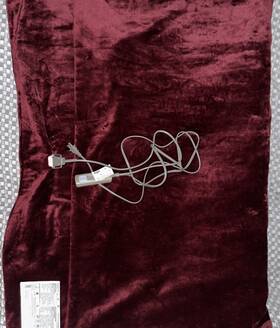 Sunbeam 053891164368 Velvet Plush Electric Heated Warming Heat Throw Blanket Garnet Red
