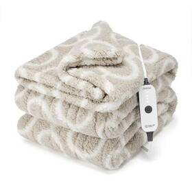 13117 Sunbeam 50 Inch X 72 Nordic Sherpa Extra-long Heated Comfy Electric Throw Blanket