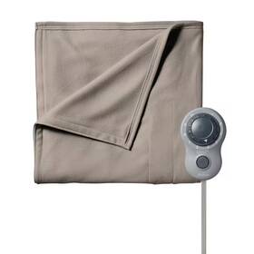 Sunbeam 445006675686 Mushroom Full Size Fleece Heated Electric Blanket
