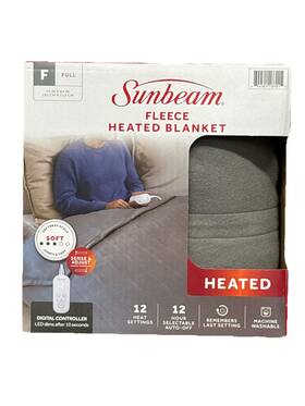 Sunbeam 694501137015 Fleece Heated Electric Blanket Full Size 84 Inch X 72 12 Heat Gray Sunbeam 694501137015 Fleece Heated Electric Blanket Full Size 84 Inch X 72 12 Heat Gray