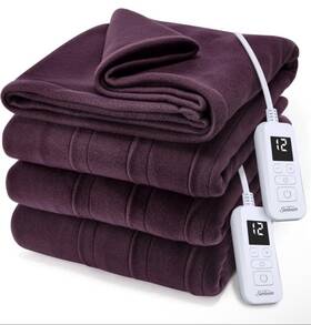 Sunbeam 694501138913 Royal Ultra Fleece Heated Electric Blanket King Size 90 Inch X 100 New
