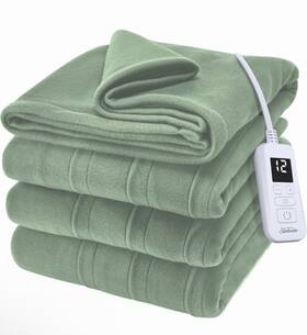 Sunbeam 694501139002 Royal Ultra Fleece Heated Electric Blanket Twin Size 84 Inch X 62 12 Heat