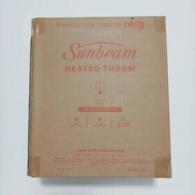 Sunbeam 694501139453 Blue Plaid Heated Microplush Sherpa Blanket Throw 50 60 With Remote New