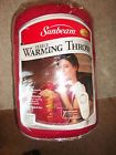 Sunbeam Fleece Warming Throw Red Thermofine System Nip 027045693875