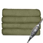 Sunbeam Heated Electric Blanket Throw Warm Controller Bed Couch Linen Bath Pad 027045717380