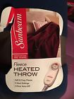 Sunbeam Heated Fleece Throw Blanket 027045733847