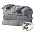 Sunbeam Plush Electric Blanket 84 X 90 Slate Bedding Bedroom Home Warmth Ultra Soft 0714573110027