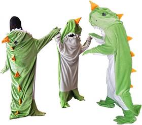 Db0923 Sunbritly Wearable Dinosaur Blanket Hoodie Animal Sleeping Bags Large Cosplay