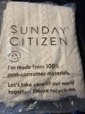 Sunday Citizen 810015995457 Braided Pom Throw 52 Inch X 75 Off White