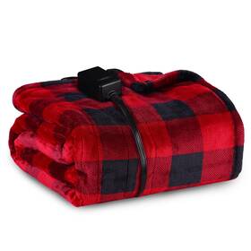 Zrn001 Sunvivi Heated Blanket Throw Size Electric Double-layer Flannel With 4 Heati