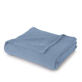 Sunyin 801418198156 Sun Yin 100% Cotton Soft Cozy Full/queen Blanket Blue Fog