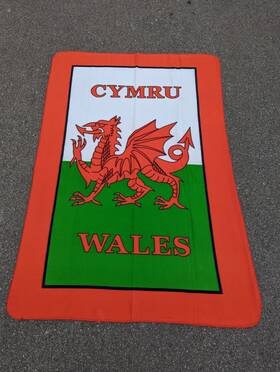 Super Soft 703962068292 Fleece Blanket Wales Flag Welsh Red Dragon Euro World Vibrant Colors