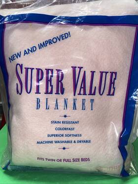 Wpl1675 Super Value Vintage Polyester Blanket Nylon Binding Twin/full Pink 84x68 A8