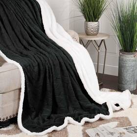 Superior 190052293861 Fleece Reversible Lattice Blanket Decorative Blankets For Bedroom Sofa Fuz