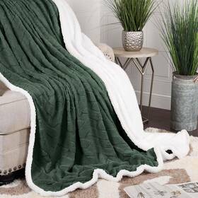 Superior 190052328969 Fleece Reversible Lattice Blanket Decorative Blankets For Bedroom Sofa Fuz