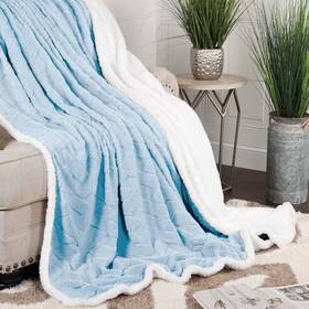 Superior 190052328976 Fleece Reversible Lattice Blanket Decorative Blankets For Bedroom Sofa Fuz