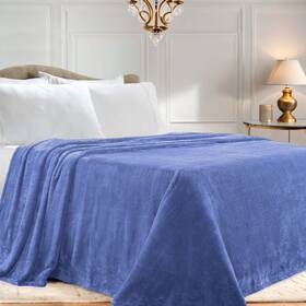 Superior 190052366268 Solid Fleece Blanket Thick Cozy Warm Blankets Velvety Soft Plush Bedding