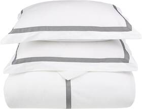 Superior 855031068136 Miller Cotton 300 Tc Duvet Cover Set King/california King Black