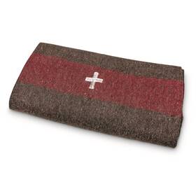 Surplus 885344800956 Swiss Link Classic Wool Blanket Reproduction Brown