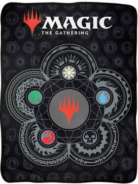 Surreal Entertainment 670711212070 Magic The Gathering Ability Emblem Crest Plush Fleece Throw Blanket 46 Inch X 60
