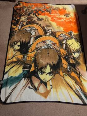 Surreal Entertainment 670711212223 Attack On Titan Soft Plush Fleece Throw Blanket - 46 Inch X 60