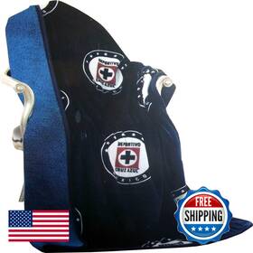B07yn6bb59 Svt Cruz Azul Team Logo Blue Sherpa Lining Borrego Flannel Throw Sofa Blanket