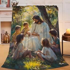 Sweetfox 119525994378 Christian Jesus Blanket And Children 40 Inch X50 Child