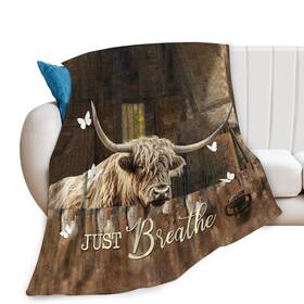 Sweetfox 281531179294 Highland Cow Blanket Cattle Decor Throw Farmhouse Blanke