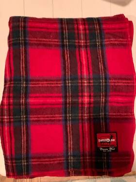 4108 Swiss Link Military Surplus Classic Wool Tartan Plaid 83 Inch X60 Throw Blanket