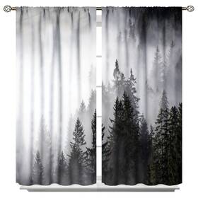 Sxxldng 672929989795 Colorful Abstract Bedroom Curtain Fog Mountain Thermal Insulated 52x84inch 13