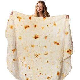 Ptfb-02 Syenll 71 Inch Tortilla Throw Blanket Double-sided Realistic Food